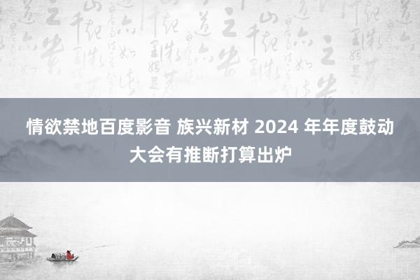 情欲禁地百度影音 族兴新材 2024 年年度鼓动大会有推断打算出炉