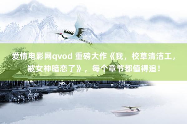 爱情电影网qvod 重磅大作《我，校草清洁工，被女神暗恋了》，每个章节都值得追！