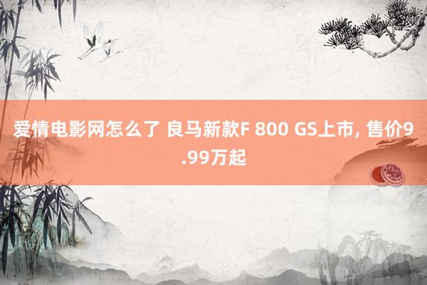 爱情电影网怎么了 良马新款F 800 GS上市， 售价9.99万起
