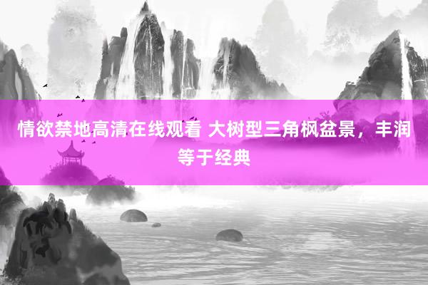 情欲禁地高清在线观看 大树型三角枫盆景，丰润等于经典