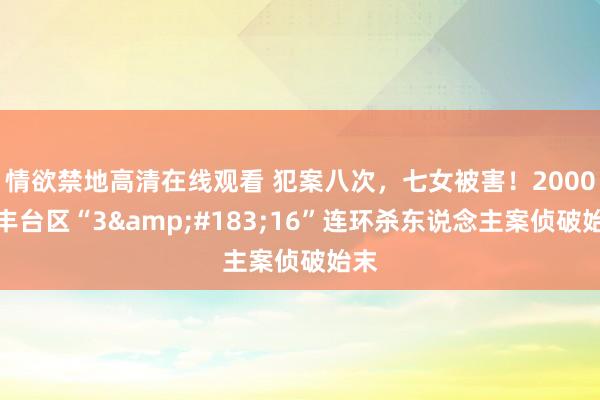 情欲禁地高清在线观看 犯案八次，七女被害！2000年丰台区“3&#183;16”连环杀东说念主案侦破始末