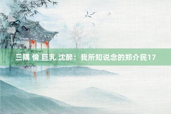 三隅 倫 巨乳 沈醉：我所知说念的郑介民17