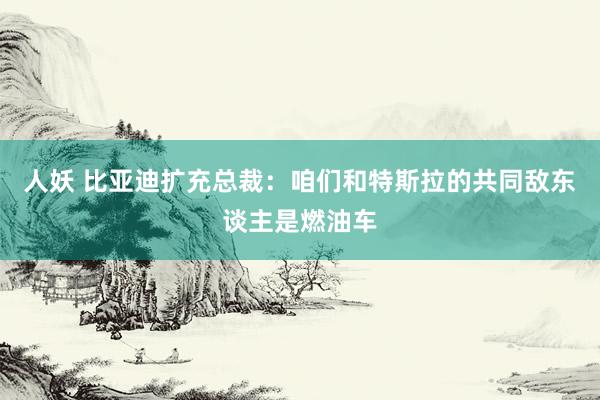 人妖 比亚迪扩充总裁：咱们和特斯拉的共同敌东谈主是燃油车